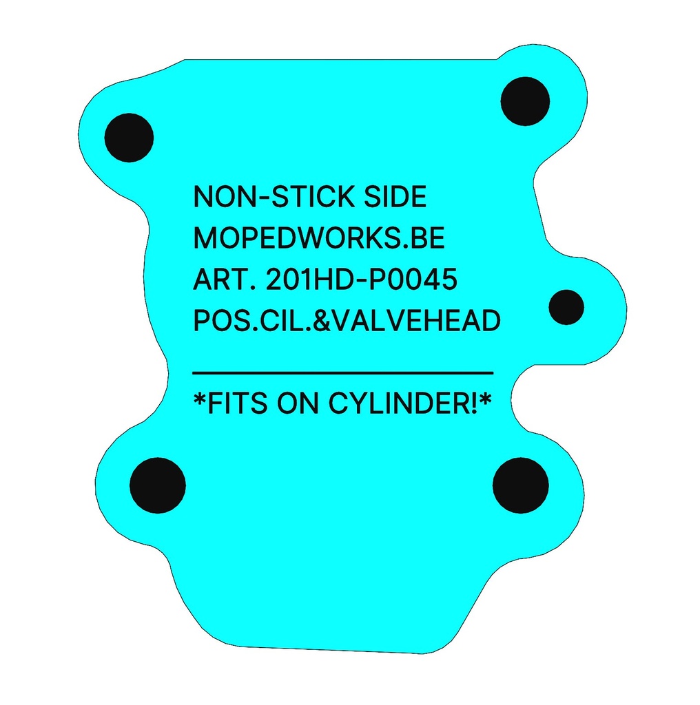 Paint protector / Spuitsticker PF50 (Cilinder/Culasse), voor CILINDER.