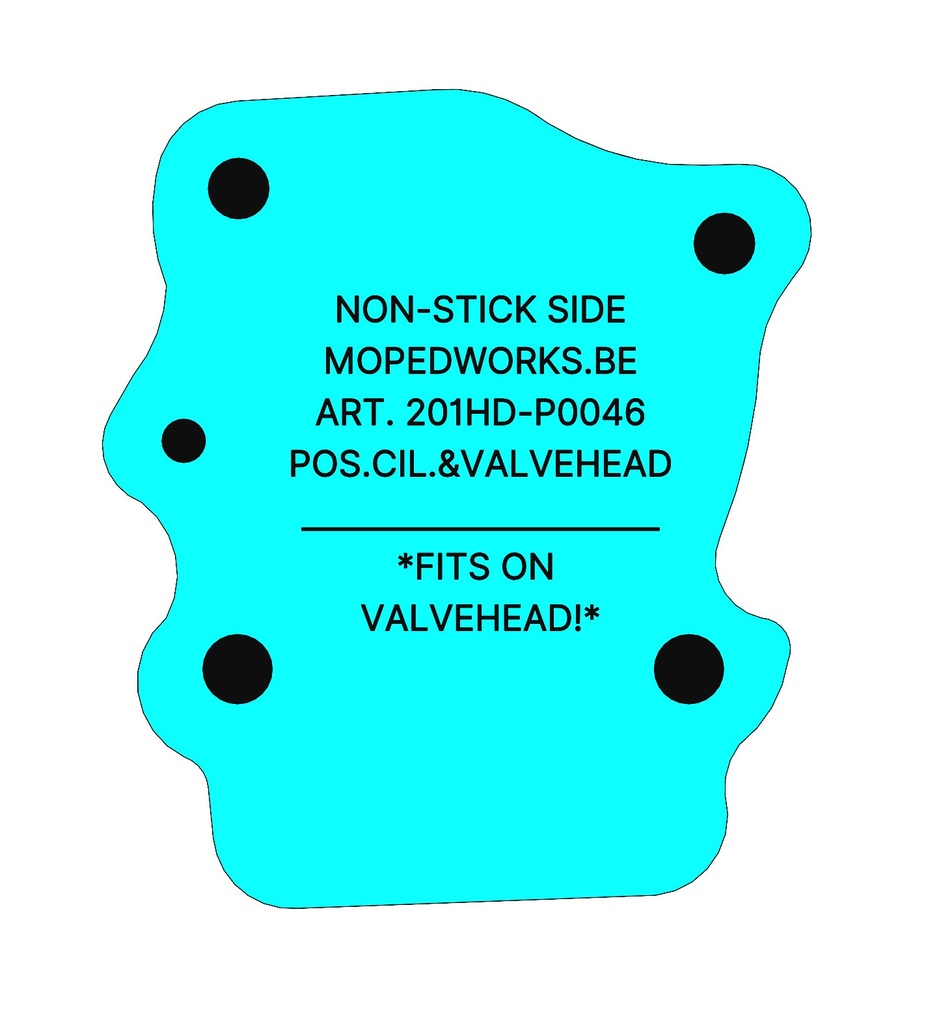 Paint protector / Spuitsticker PF50 (Cilinder/Culasse), voor CULASSE.