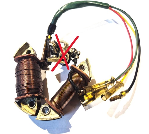 [201HD-KD0071] Kleine bobijn (set) voor HONDA PC/PS/PF50 (origineel) - zonder contactpunten