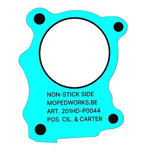 [201HD-P0044] Paint protector / Spuitsticker PF50 (Cilinder/Carter); voor CILINDER
