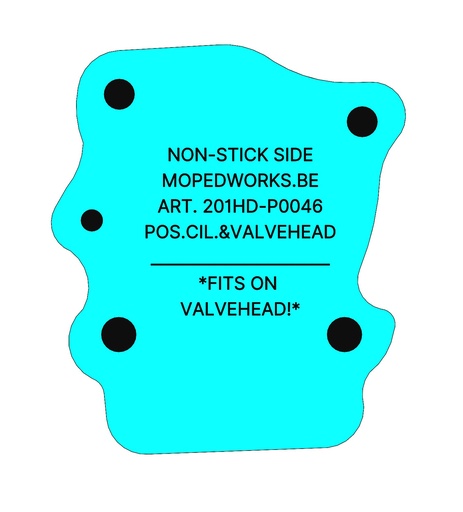 [201HD-P0046] Paint protector / Spuitsticker PF50 (Cilinder/Culasse), voor CULASSE.
