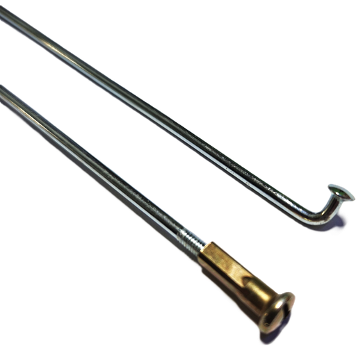 [201HD-KD0173] Spakenset chrome/galva L187xd3mm + nippel 5.3/5.5mm (NOVIO/AMIGO); 17" Wheels (36 stuks)